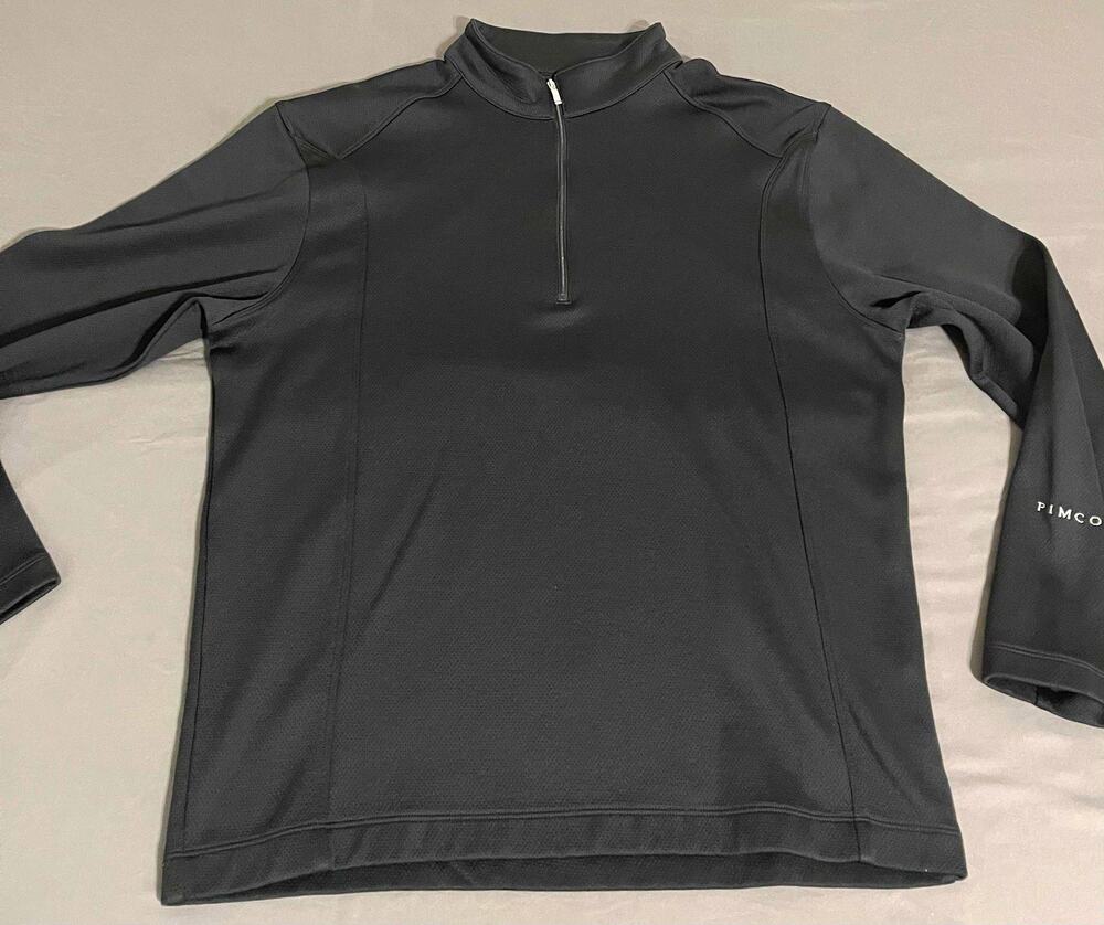 Nike Sport Cover-Up 1/4 Zip Pullover Mens M Anthracite Gray PIMCO Logo Pique